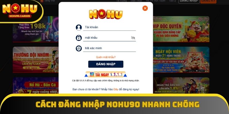 Hướng dẫn người dùng cách đăng nhập NOHU90